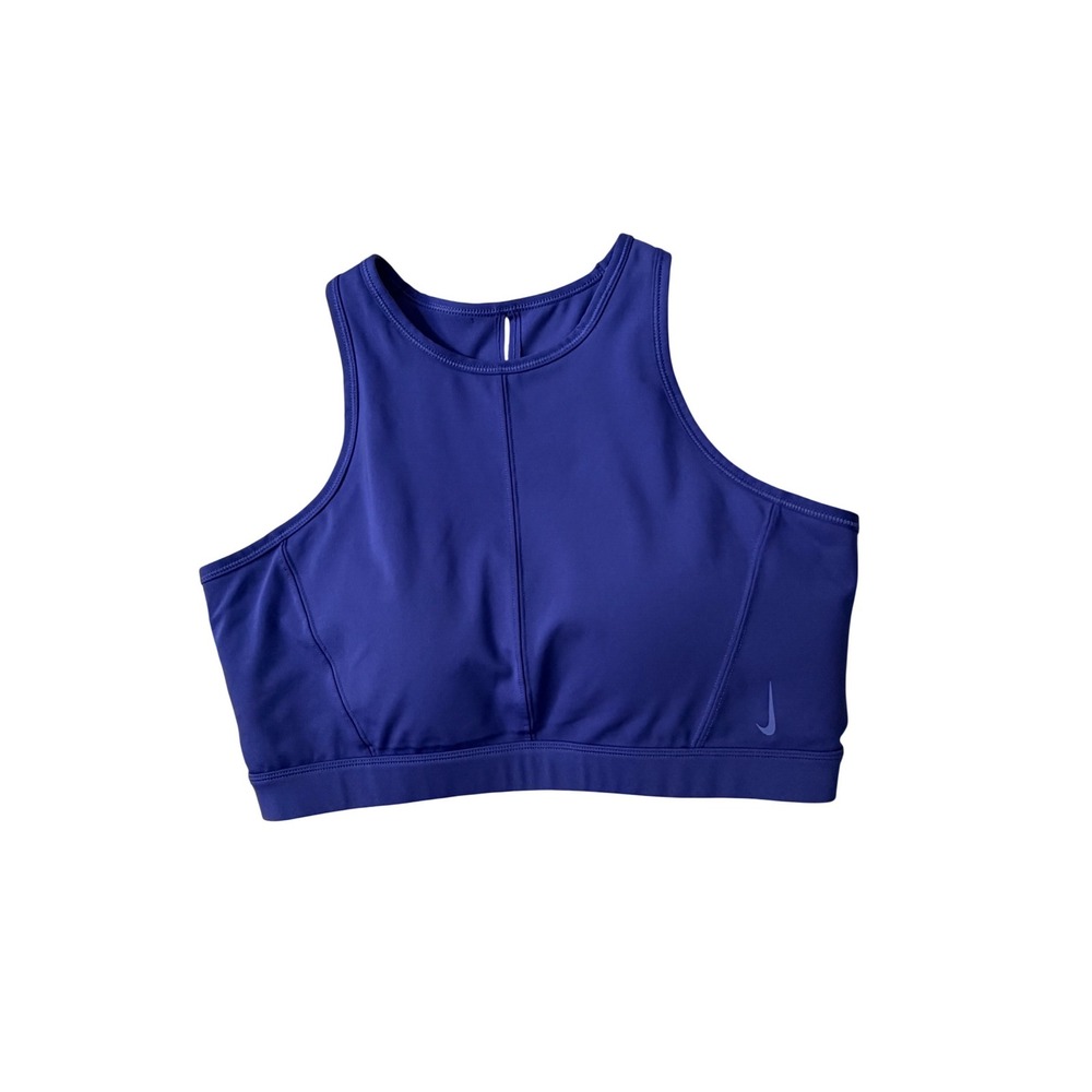 Nike High Neck Sports Bra Royal Blue Size XL DD1123-430